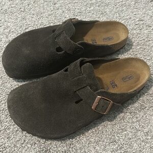 Birckenstock Boston Soft Footbed  Suede Mocha Size 40 Regular